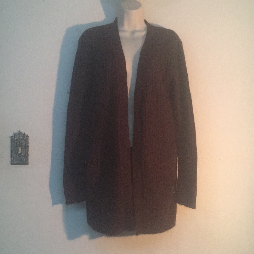 XS chocolate brown knit sweater